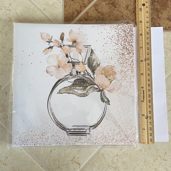 Wall art/painting ~ perfume and flowers - Picture 2 of 5